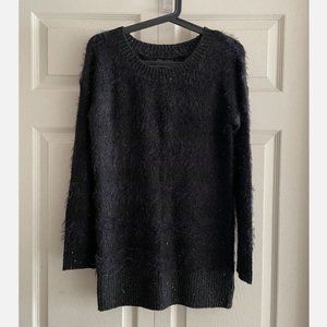 BeBe Tunic Fluffy Rugby Sweater Black Small